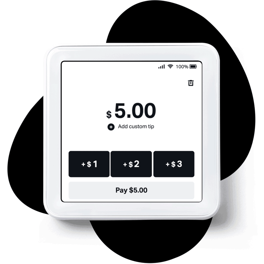 SumUp Solo Credit Card Reader touchscreen