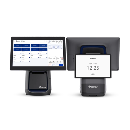 Epos Now all-in-one POS system with dual-screen setup and touchscreen interface