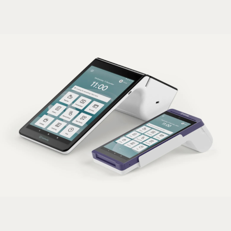 GoDaddy Smart Terminal dual-screen POS system with touchscreen interface