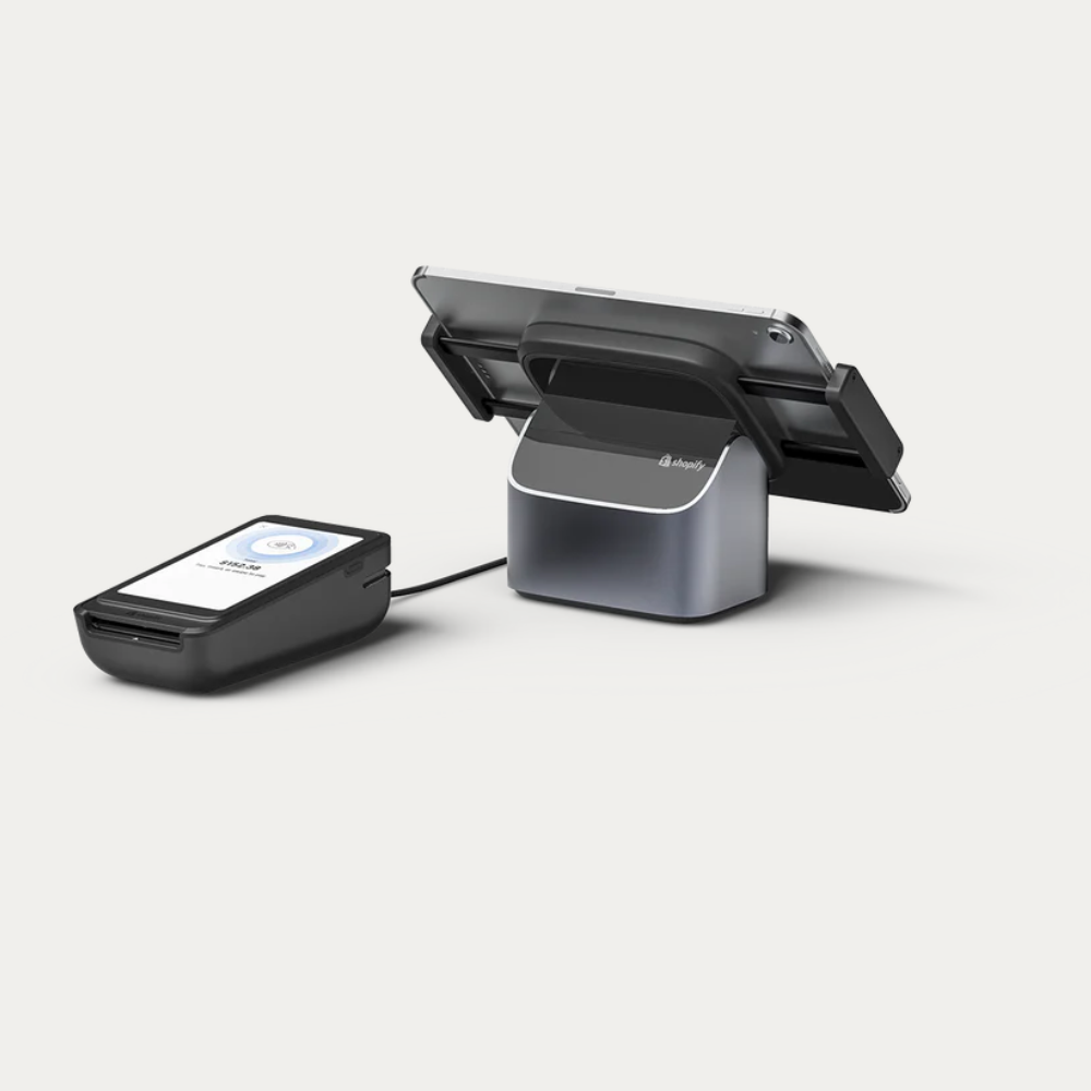 Shopify POS Terminal with Tap & Chip Card Reader connected via cable