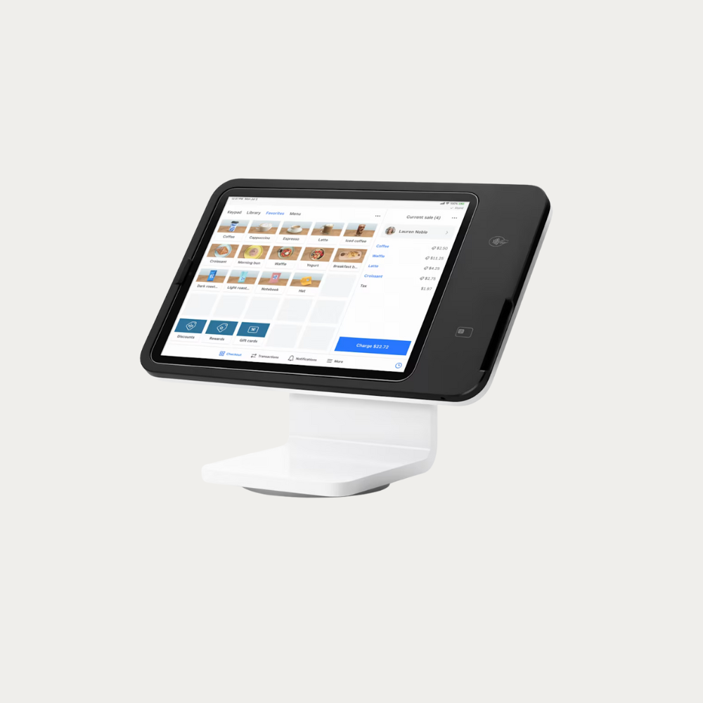 Square Stand for iPad – All-in-One POS System with Built-In Payments, 180° Swivel, and Offline Functionality – Ideal for Restaurants, Retail Stores, and Pop-Ups